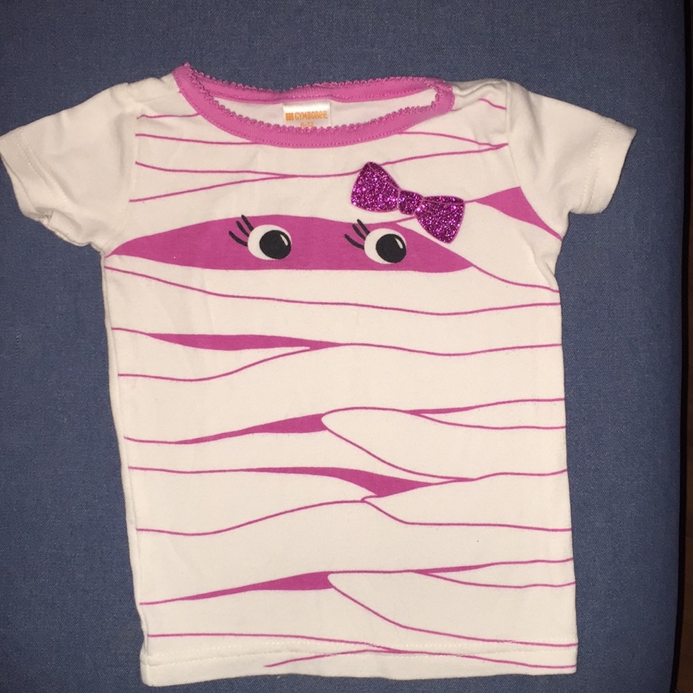 Pink and white baby shirt
